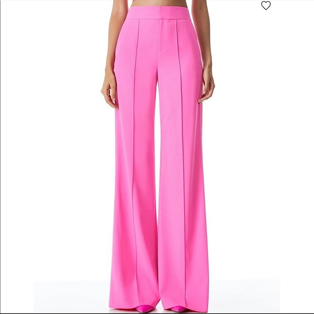Alice + Olivia Dylan High-Waisted Wide Leg Pants